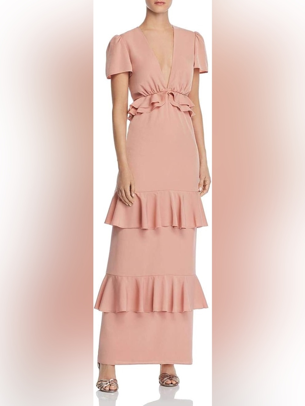 Wayf Lavina peach maxi dress